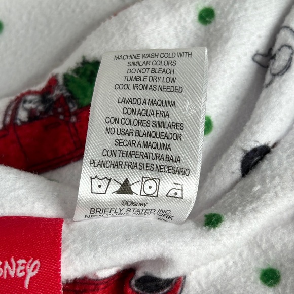Disney Christmas Pajama Set Mickey Mouse Red Truck Women's Large White Xmas Tree - Picture 12 of 16